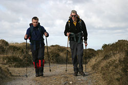 Chris and James S. walking along