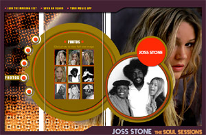 Screen shot of Joss Stone's web site