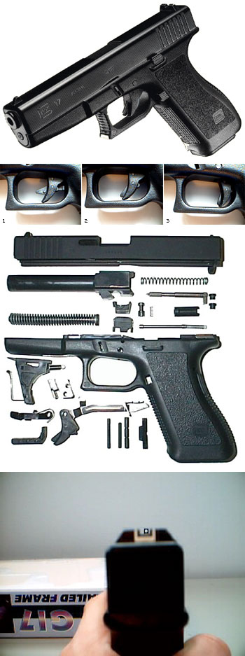 Photos of a Glock 17 handgun