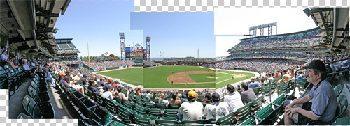 A (hastily built) panoramic image of SBC Park