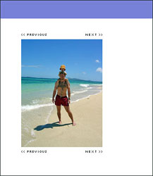 Mock-up of a photoblog