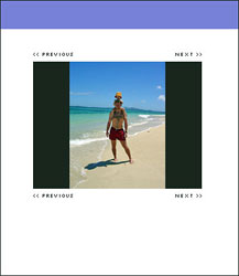 Mock-up of a photoblog