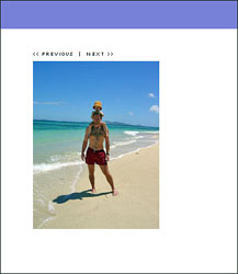 Mock-up of a photoblog